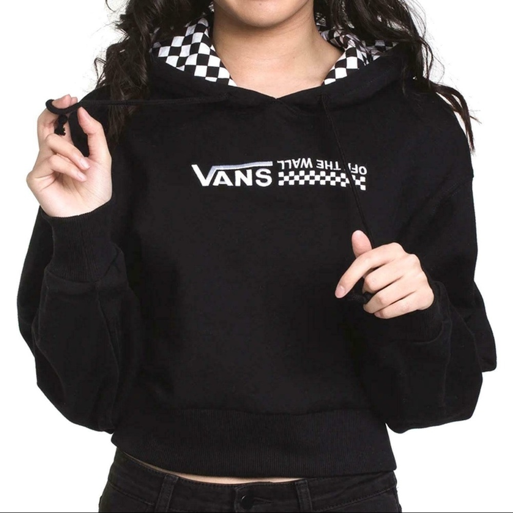 Vans size small black crop hoodie